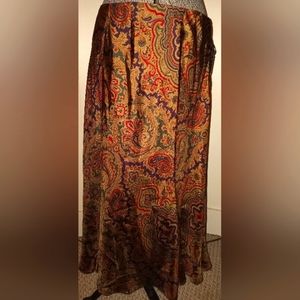 Women's long silk skirt